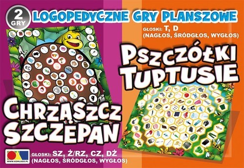 okładka Chrząszcz Szczepan Pszczółki Tuptusie Logopedyczne gry planszowe książka