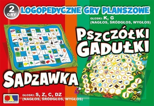 okładka Sadzawka Pszczółki Gadułki Logopedyczne gry planszowe książka