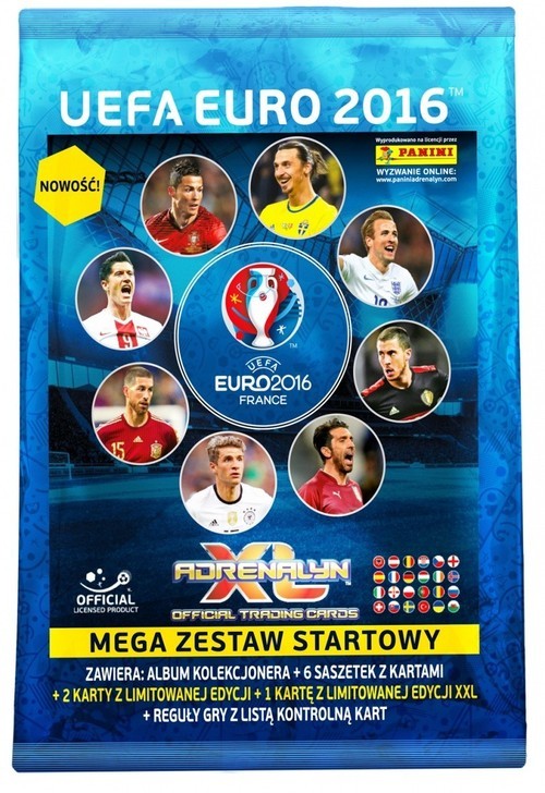 okładka Adrenalyn XL Mega zestaw startowy EURO 2016 książka