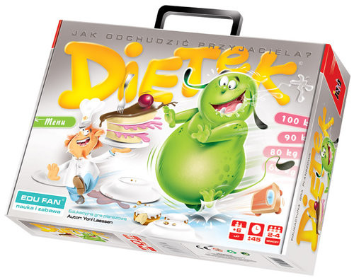 okładka Dietek Jak odchudzić przyjaciela Edukacyjna gra planszowa książka