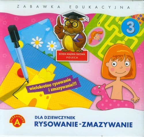 okładka Rysowanie-zmazywanie 3 Dla dziewczynek Zabawka edukacyjna książka