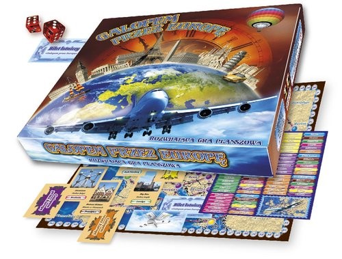 okładka Galopem przez Europę Rozwijająca gra planszowa dla 2-4 osób książka