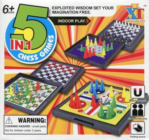okładka Gry 5w1 Szachy magnetyczne Chińczyk książka