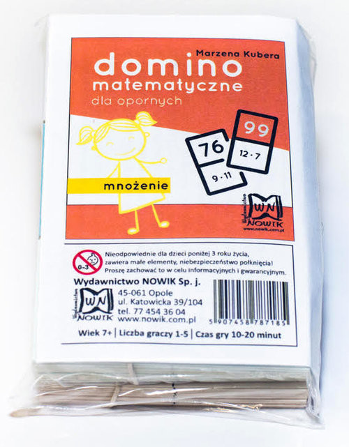 okładka Domino matematyczne dla opornych Mnożenie książka | Kubera Marzena