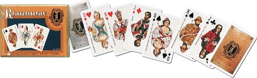 okładka Karty do gry Piatnik 2 talie lux Dynastia Romanowów książka