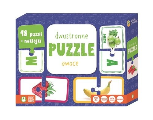 okładka Rosnę i Poznaję dwustronne puzzle Owoce książka