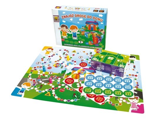 okładka Znajdź drogę do domu Logiczna gra planszowa z klockami książka