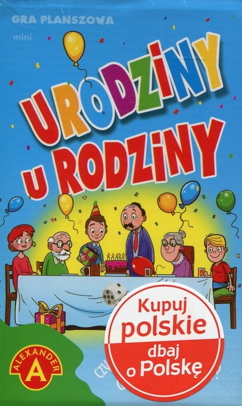 okładka Urodziny u rodziny Gra planszowa książka