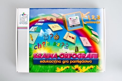 okładka Kraina ortografii Edukacyjna gra pamięciowa książka