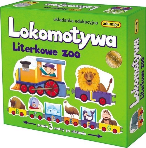 okładka Lokomotywa Literkowe Zoo Układanka edukacyjna książka