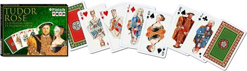 okładka Karty do gry Piatnik 2 talie Róża Tudorów książka