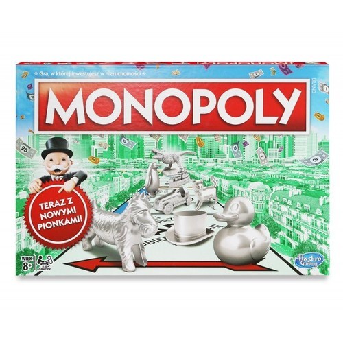 okładka Monopoly Standard z nowymi pionkami książka