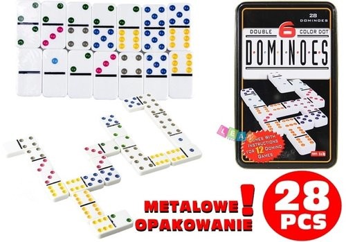 okładka Gra Logiczna Domino Metalowe Opakowanie książka