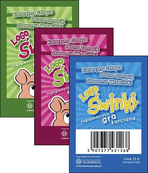 okładka Logoświnki Logopedyczna gra karciana książka | K. Tomasik I. Wrzesińsk Szłapa