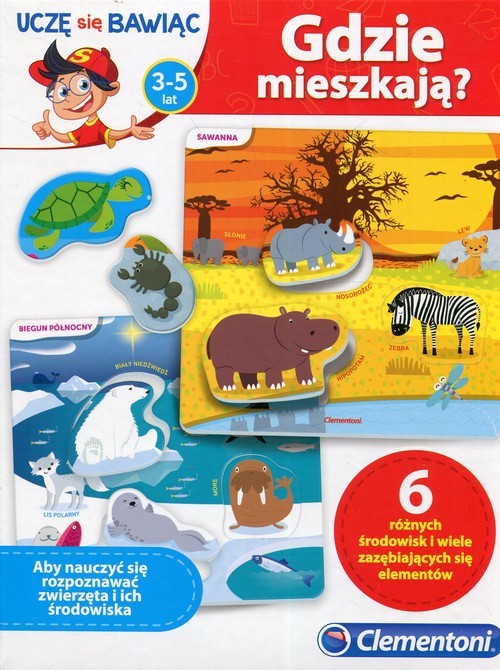 okładka Uczę się bawiąc Gdzie mieszkają książka