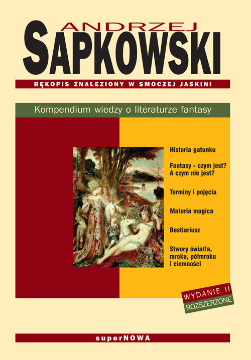 okładka Rękopis znaleziony w Smoczej Jaskini. Kompendium wiedzy o literaturze fantasy książka | Andrzej Sapkowski