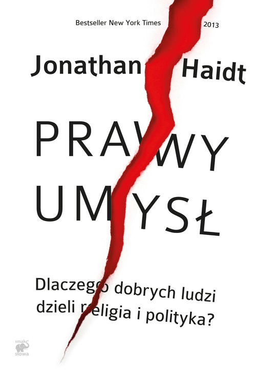okładka Prawy umysł. Dlaczego dobrych ludzi dzieli religia i polityka. książka | Jonathan Haidt