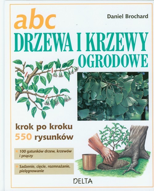 okładka ABC drzewa i krzewy ogrodowe książka | Brochard Daniel
