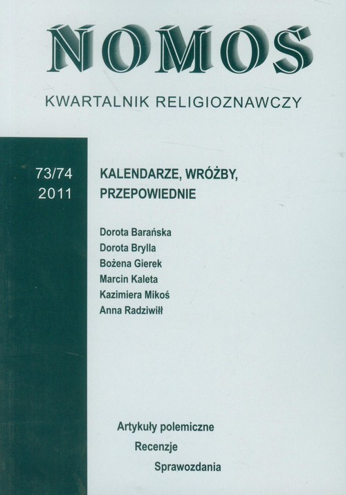 okładka Kwartalnik religioznawczy 73/74 książka