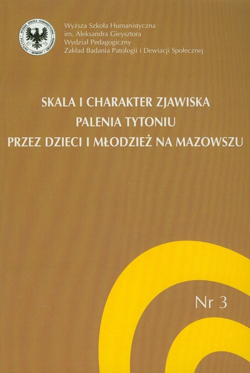 okładka Skala i charakter zjawiska palenia tytoniu przez dzieci i młodzież na Mazowszu książka | Mariusz Jędrzejko