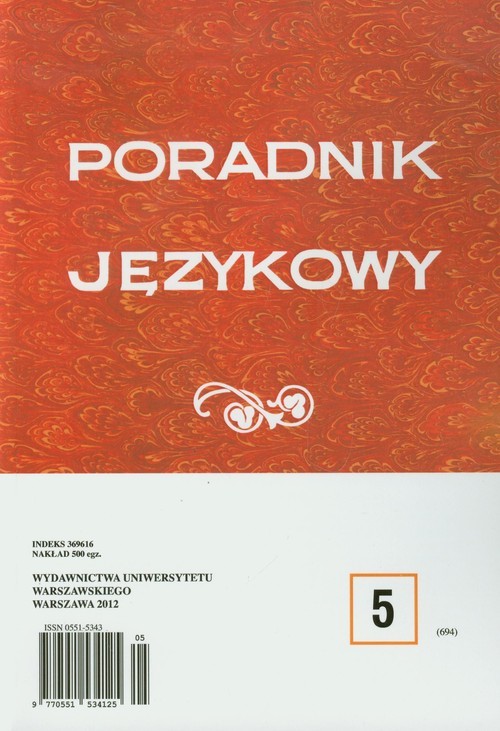 okładka Poradnik językowy 5/2012 książka