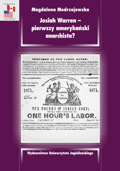 okładka Josiah Warren pierwszy amerykański anarchista? książka | Modrzejewska Magdalena