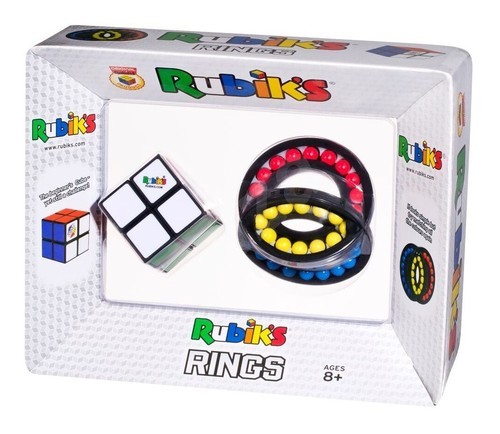 okładka Kostka Rubika 2x2 + układanka pierścienie książka