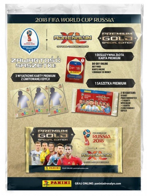 okładka Fifa World Cup Russia 2018 Adrenalyn XL Premium Gold Special Edition książka