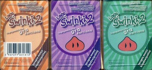 okładka Logoświnki 2 Logopedyczna gra karciana książka | K. Tomasik I. Wrzesińsk Szłapa