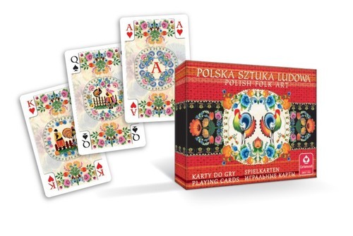 okładka Karty Polska sztuka Ludowa - talia 2x55 kart książka