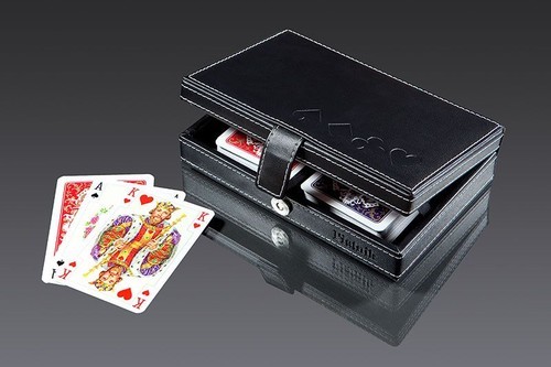 okładka Karty do gry Piatnik 2 talie lux w pudełku z ekoskóry książka