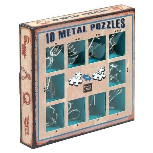 okładka Łamigłówki metalowe 10 sztuk zestaw niebieski książka
