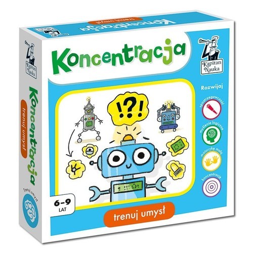 okładka Koncentracja Kapitan Nauka Trenuj umysł 6-9 lat książka