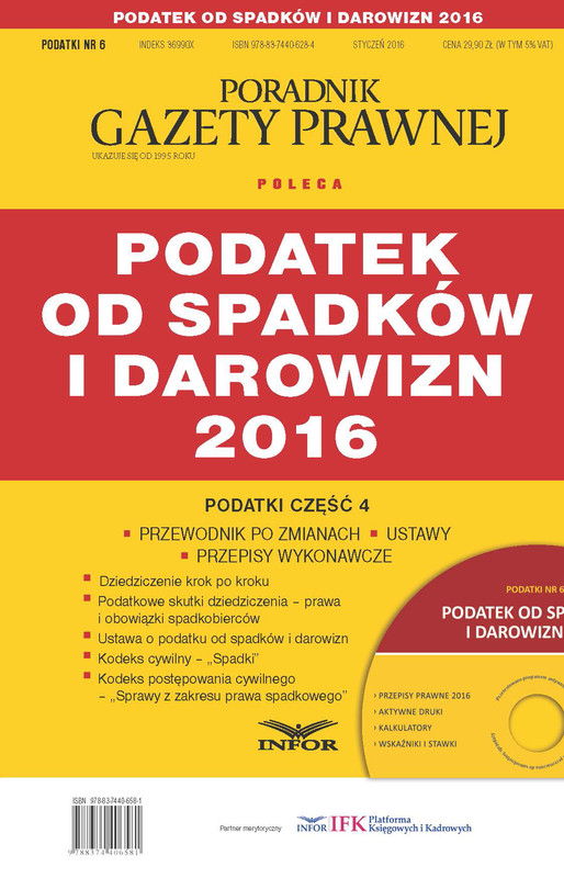okładka Podatek od spadków i darowizn 2016 ebook | pdf | INFOR PL SA