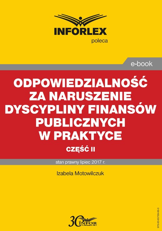 okładka Odpowiedzialność za naruszenie dyscypliny finansów publicznych w praktyce – część II ebook | pdf | Izabela Motowilczuk