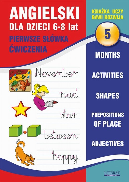 okładka Angielski dla dzieci 5. Pierwsze słówka. Ćwiczenia. 6-8 lat ebook | pdf | Joanna Bednarska