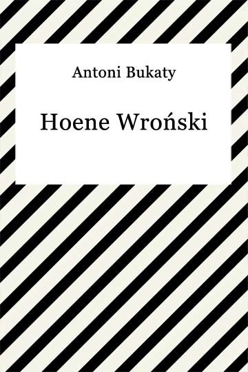 okładka Hoene Wroński ebook | epub, mobi | Antoni Bukaty