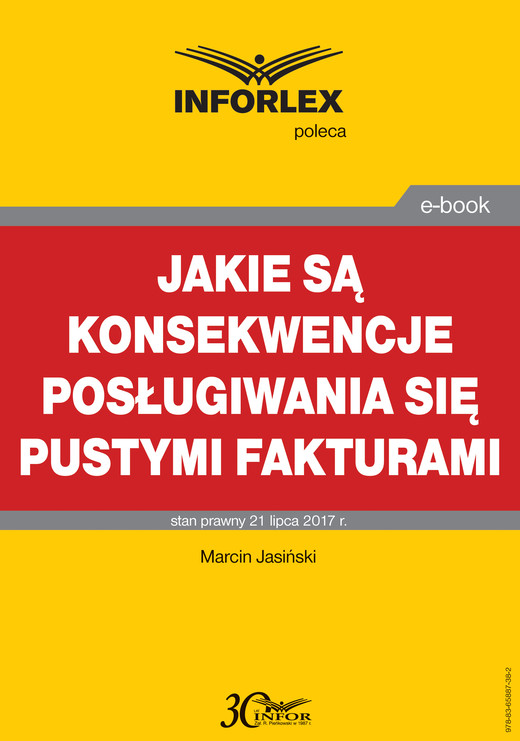 okładka Jakie są konsekwencje posługiwania się pustymi fakturami ebook | pdf | Marcin Jasiński