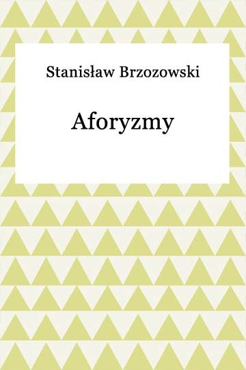 okładka Aforyzmy ebook | epub, mobi | Stanisław Brzozowski
