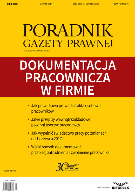 okładka Dokumentacja pracownicza w firmie ebook | pdf | Praca Zbiorowa