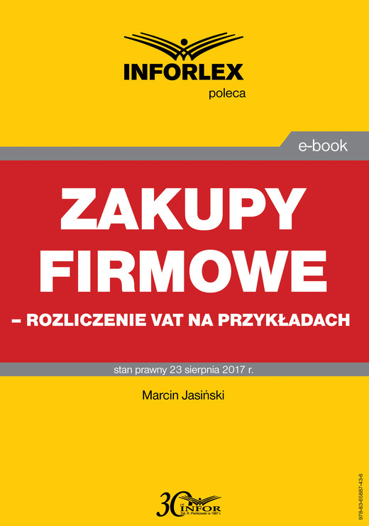 okładka Zakupy firmowe – rozliczenie VAT na przykładach ebook | pdf | Marcin Jasiński