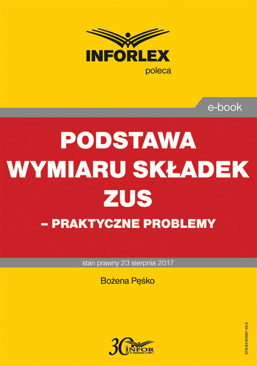 okładka Podstawa wymiaru składek ZUS – praktyczne problemy ebook | pdf | Bożena Pęśko