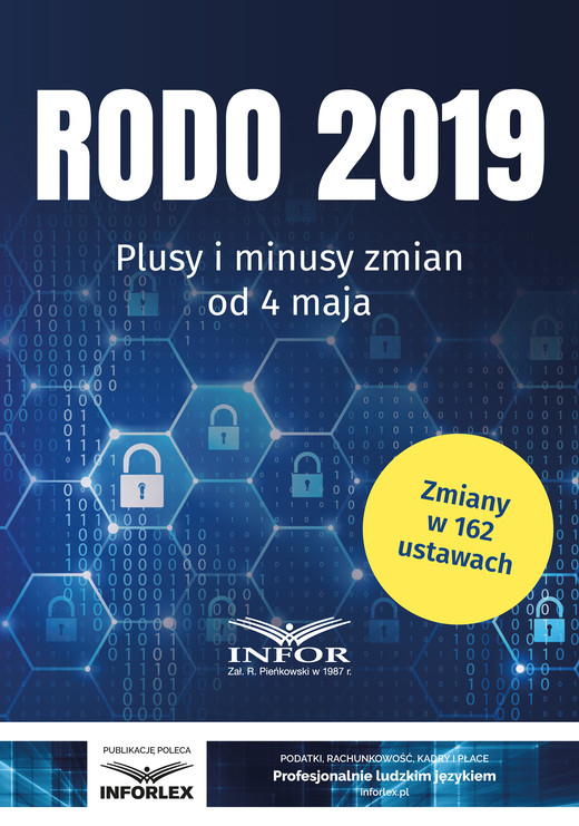 okładka RODO 2019.Plusy i minusy zmian od 4 maja ebook | pdf | Praca Zbiorowa