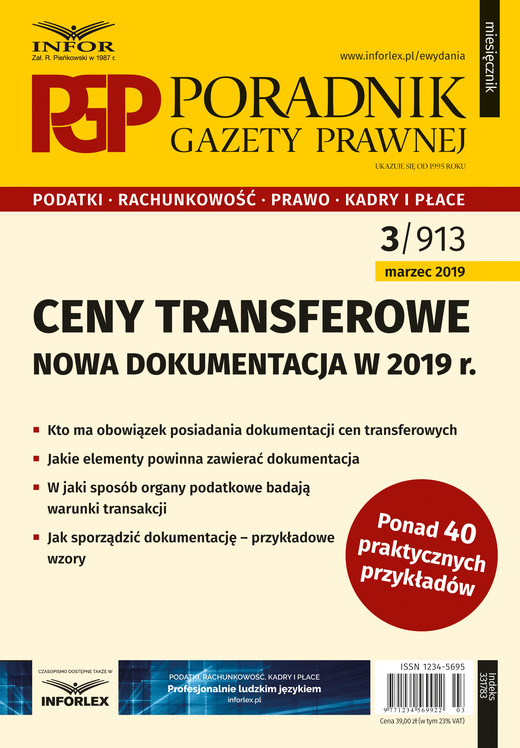 okładka Ceny transferowe - dokumentacja w 2019 r. ebook | pdf | Mariusz Makowski