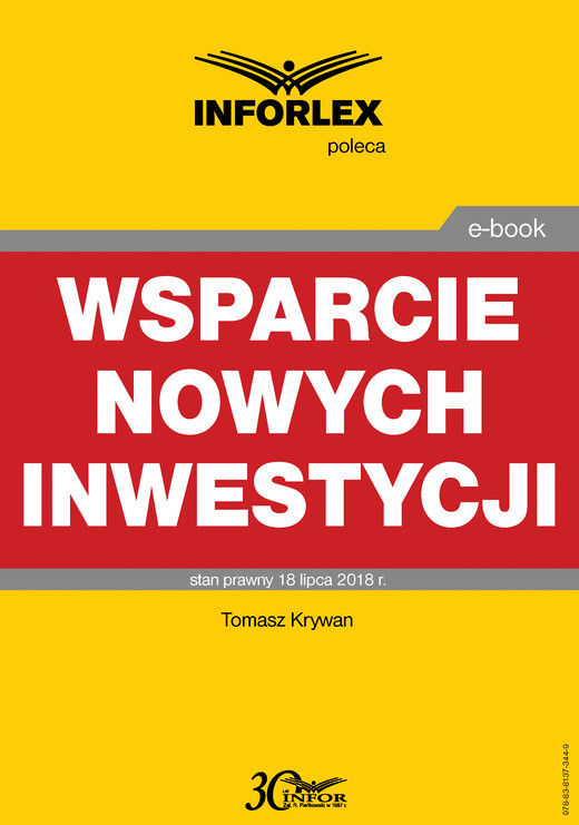 okładka Wsparcie nowych inwestycji ebook | pdf | Tomasz Krywan