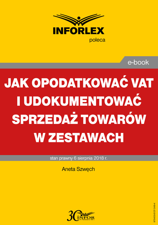 okładka Jak opodatkować VAT i udokumentować sprzedaż towarów w zestawach ebook | pdf | Aneta Szwęch