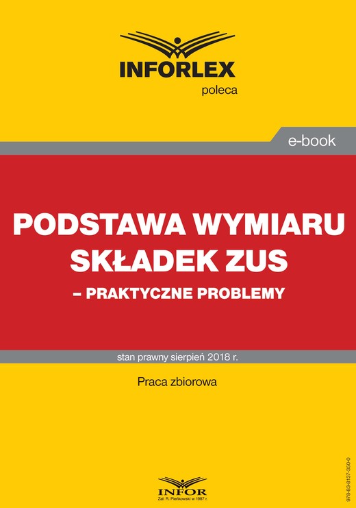 okładka Podstawa wymiaru składek ZUS – praktyczne problemy ebook | pdf | Praca Zbiorowa