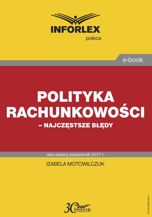 okładka Polityka rachunkowości – najczęstsze błędy ebook | pdf | Izabela Motowilczuk