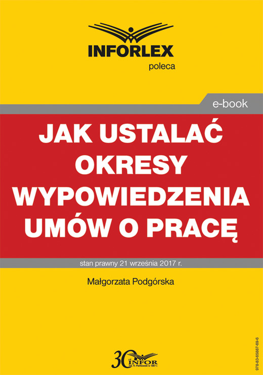 okładka Jak ustalać okresy wypowiedzenia umów o pracę ebook | pdf | Małgorzata Podgórska