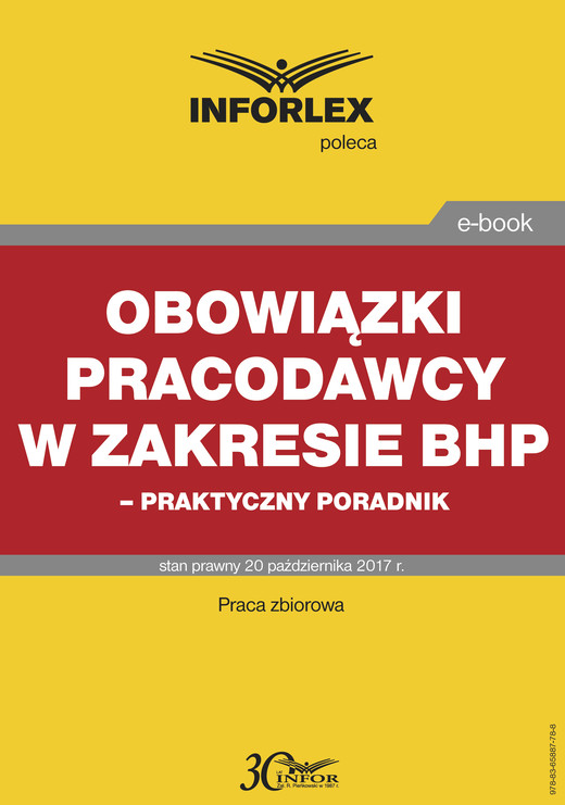 okładka Obowiązki pracodawcy w zakresie bhp – praktyczny poradnik ebook | pdf | Praca Zbiorowa